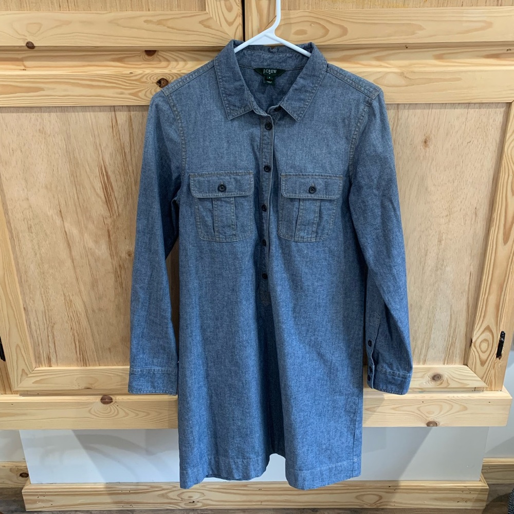 J. Crew denim chambray modest dress size S